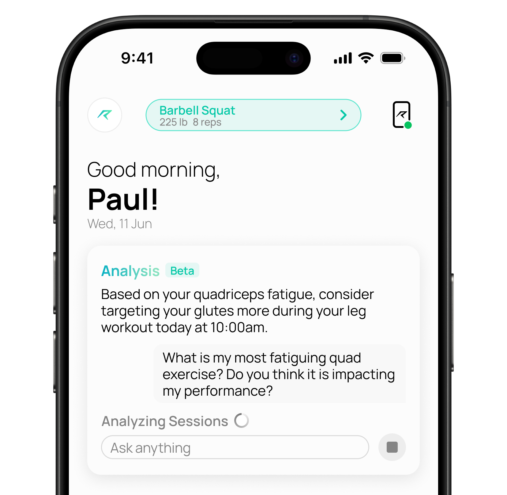 Performance analysis app preview