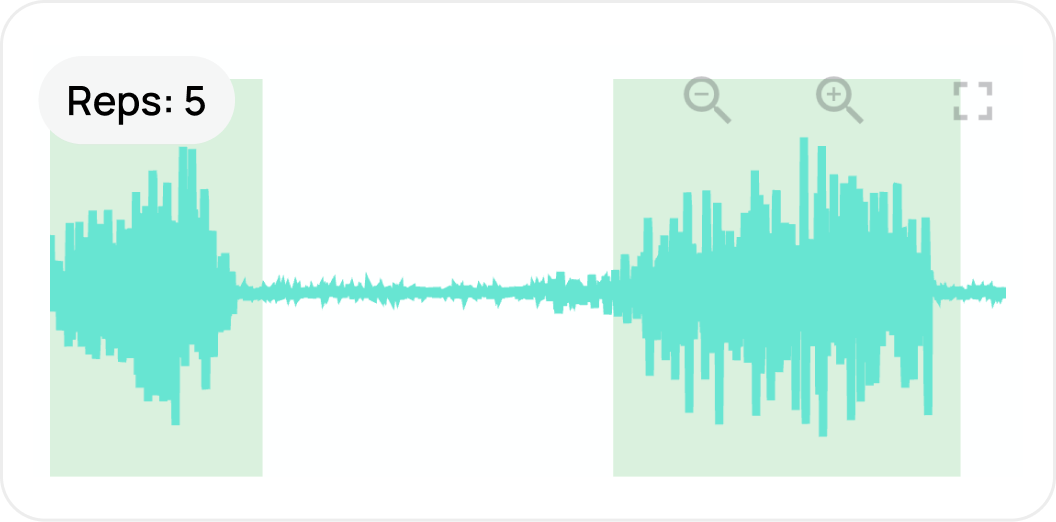 Automatic rep detection visualization
